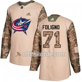 Blue Jackets Trikot Nick Foligno 71 Adidas 2017-2018 Camo Veterans Day Practice Authentic - Herren